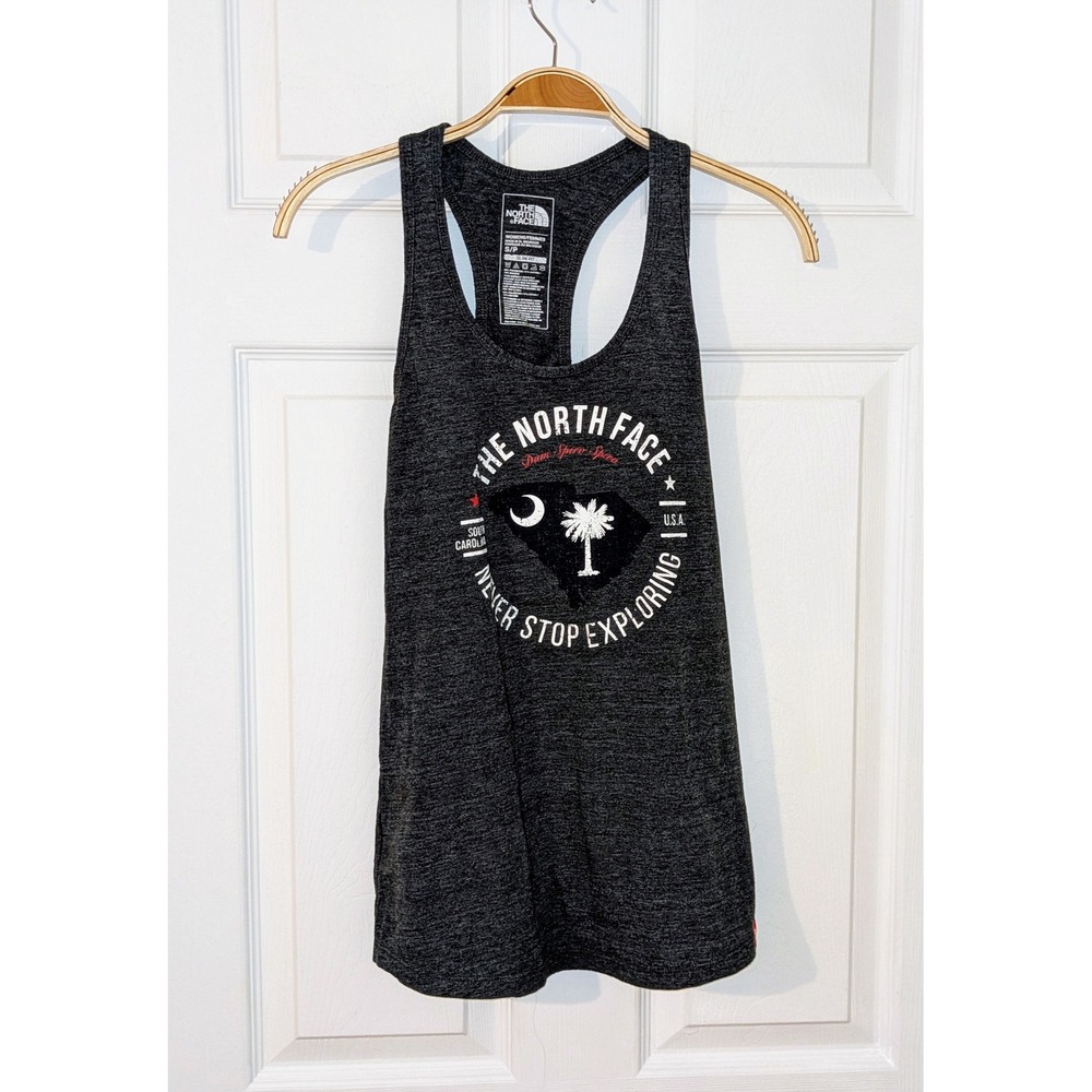 The North Face Tank Top South Carolina Sleeveless Athletic Gray‎ Womens Small